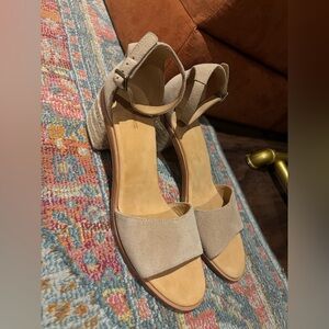 Soludos  Anthropologie  Capri Espadrilles  Block Heel  Tan Suede